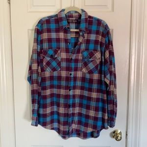 Blue and Purple vintage Flannel Shirt